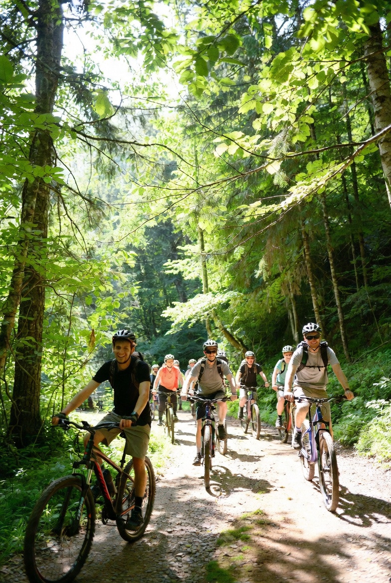 Minimal illustration of a person stretching in a daily routine